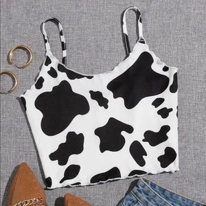 Cowprint crop top